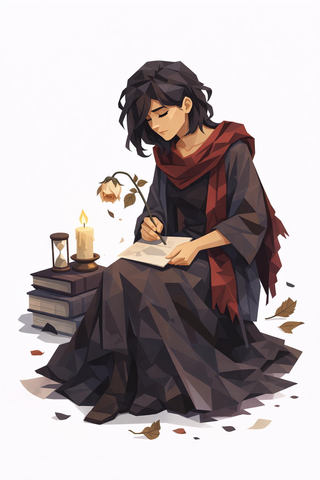 The Mourner personality illustration